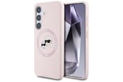 Mobil - Covers & Cases - Karl Lagerfeld Silicone Double Heads And Circle MagSafe Samsung Galaxy S25 Plus Case Pink - 3666339450212