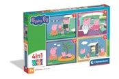 Puslespil - Clementoni Puslespil 4-i-1 Peppa Pig Floor - 21751