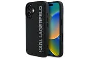 Mobil - Covers & Cases - Karl Lagerfeld HC 3D Rubber Elongated Glitter iPhone 16 Case - Black - 3666339357009