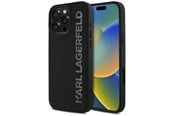 Mobil - Covers & Cases - Karl Lagerfeld HC 3D Rubber Elongated Glitter iPhone 16 Pro Case - Black - 3666339357023