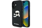Mobil - Covers & Cases - Karl Lagerfeld HC 3D Rubber Double Heads iPhone 16 Case - Black - 3666339402167