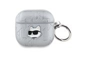 Mobil - Andet Tilbehør - Karl Lagerfeld Monogram Choupette Head case for AirPods 4 - silver - 3666339452148