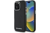 Mobil - Covers & Cases - Karl Lagerfeld Saffiano Full Wrapped Elongated Metal Logo MagSafe Case for iPhone 16 Pro Max - Black - 3666339359478
