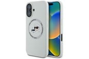 Mobil - Covers & Cases - Karl Lagerfeld Silicone Double Heads And Circle MagSafe case for iPhone 16 beige - 3666339343415