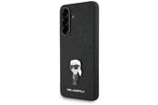 Mobil - Covers & Cases - Karl Lagerfeld Fixed Glitter Ikonik Logo Metal Pin Case for Samsung Galaxy A56 - Black - 3666339454487