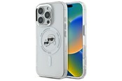 Mobil - Covers & Cases - Karl Lagerfeld IML Metal Karl&Choupette Head MagSafe Case for iPhone 16 Pro - White - 3666339318147