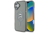 Mobil - Covers & Cases - Karl Lagerfeld IML Metal Karl&Choupette Head MagSafe Case for iPhone 16 - Black - 3666339318246