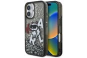 Mobil - Covers & Cases - Karl Lagerfeld Liquid Glitter Choupette Logo iPhone 16 Case - Black - 3666339464028