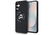 Mobil - Covers & Cases - Karl Lagerfeld Silicone Karl & Choupette Heads MagSafe Case for Samsung Galaxy S25 FE - Black - 3666339572174
