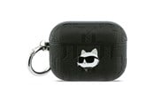 Mobil - Andet Tilbehør - Karl Lagerfeld Monogram Choupette Head Case for AirPods Pro 3 - Black - 3666339577568