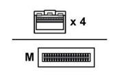 Netværkskabel - Arista Networks Arista 100GBase-CU direct attach cable - 1 m - Sort - CAB-Q-4S-100G-1M