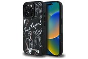 Mobil - Covers & Cases - Karl Lagerfeld Grained Pattern & Logo MagSafe Case for iPhone 16 Pro - Black - 3666339463328