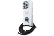 Mobil - Covers & Cases - Karl Lagerfeld IML Crossbody Karl&Choupette Head Case for iPhone 16 Pro - White - 3666339462062