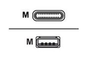 USB kabel - CELLULAR line - USB-C cable - USB-C to USB - 1.2 m - USBDATACUSBA-CW