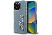 Mobil - Covers & Cases - Karl Lagerfeld FW Jeans Signature Logo iPhone 16 Pro Case - Blue - 3666339458645