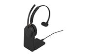 Hovedtelefoner/headset - Jabra Evolve3 65 MS - USB-A with Dongle - Mono (Incl. Charging Stand) - 36599-899-989