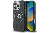 Mobil - Covers & Cases - Karl Lagerfeld IML Glitter Karl & Choupette Heads Logo MagSafe Case for iPhone 16 Pro - Black - 3666339459369