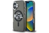 Mobil - Covers & Cases - Karl Lagerfeld IML Glitter Karl & Choupette Sketch Logo MagSafe Case for iPhone 16 - Black - 3666339460785