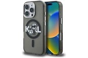 Mobil - Covers & Cases - Karl Lagerfeld IML Glitter Karl & Choupette Sketch Logo MagSafe Case for iPhone 16 Pro Max - Black - 3666339460815
