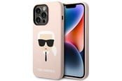 Mobil - Covers & Cases - Karl Lagerfeld KLHCP14XSLKHLP iPhone 14 Pro Max 6.7 "hardcase pink / pink Silicone Karl`s Head - 3666339085476