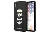 Mobil - Covers & Cases - Karl Lagerfeld Saffiano Karl&Choupette Head case for iPhone XS Max - black - 3666339055011
