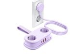 Strømkabel (ekstern) - ORICO AP3 20W GaN 5in1 Power Strip 2x AC + 2x USB-A + 1x USB-C - Purple - AP3-2A2U1C-PRO-EU-PU-HU