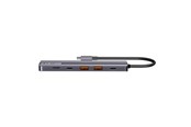 USB hub - Canyon DS-17 6-i-1 USB-C Hub 4K, Grå USB hub - Grå - CNS-TDS17