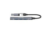 USB hub - Canyon DS-02 4-i-1 USB-A/C Hub, Grå USB hub - USB 3.0 - 4 ports - Grå - CNS-TDS02G
