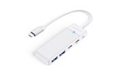 USB hub - ORICO PAPW2AC-C3 USB Hub 4-port 2x USB-A 3.0 1x USB-C 3.0 with USB-C PD 100W charging 0.15m - white USB hub - USB 3.0 - 4 ports - Hvid - PAPW2AC-C3-015-WH-EP
