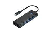 USB hub - ORICO PAPW3AT-U3 USB Hub 4-port 3x USB-A 3.0 with microSD/SD card reader 1.8 m - black USB hub - USB 3.0 - 4 ports - Sort - PAPW3AT-C3-18-BK-EP