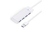 USB hub - ORICO PAPW4A-U3 USB Hub 4-port 4x USB-A 3.0 1 m - white USB hub - USB 3.0 - 4 ports - Hvid - PAPW4A-U3-10-WH-EP