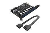 USB hub - ORICO PVU3 PCI-E 7x USB 3.0 Expansion Card for Desktop - Black USB hub - PVU3-7U-V1-HU