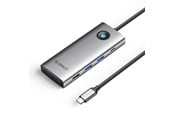 USB hub - ORICO PW11 8in1 USB-C Docking Station 2x USB-A 3.0 1x USB-A 2.0 1x USB-C 3.0 1x USB-C PD 100W 1x HDMI 4K 60Hz 1x VGA 1080P 60Hz 1x RJ45 Gigabit Ethernet - Gray USB hub - USB 3.0 - 8 ports - Grå - PW11-8PC-GY-BP