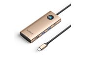 USB hub - ORICO PW11 8in1 USB-C Docking Station 2x USB-A 3.0 1x USB-A 2.0 1x USB-C 3.0 1x USB-C PD 100W 1x HDMI 4K 60Hz 1x VGA 1080P 60Hz 1x RJ45 Gigabit Ethernet - Rose Gold USB hub - USB 3.0 - 8 ports - PW11-8PC-RG-EP