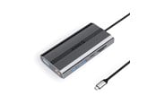 USB hub - ORICO XDR 12in1 USB-C Docking Station USB-A USB-C 2x HDMI 4K 60Hz DisplayPort 4K 60Hz RJ45 Gigabit PD 100W SD and microSD Card Reader - Gray USB hub - USB 3.1 - 12 ports - Grå - XDR-X33-GY-BP