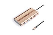 USB hub - ORICO XDR 12in1 USB-C Docking Station USB-A USB-C 2x HDMI 4K 60Hz DisplayPort 4K 60Hz RJ45 Gigabit PD 100W SD and microSD Card Reader - Rose Gold USB hub - USB 3.1 - 12 ports - XDR-X33-RG-BP