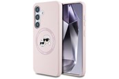 Mobil - Covers & Cases - Karl Lagerfeld Silicone Double Heads And Circle MagSafe Samsung Galaxy S25 Case Pink - 3666339450205
