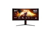 Skærm - 34" AOC G4 CU34G4ZCA computer monitor 86.4 cm (34") 3440 x 1440 pixels Black Red - CU34G4ZCA