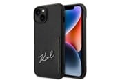 Mobil - Covers & Cases - Karl Lagerfeld Signature Logo Cardslot case for iPhone 14 Plus - black - 3666339094287