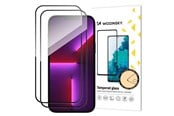 Mobil - Beskyttelsesglas - Wozinsky 2 stk. hærdet glas Case Friendly Full Glue iPhone 15 Pro - sort - 9145576280287