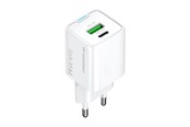 Mobil - Adaptere & Opladere - Wozinsky WWC-35W GaN USB-A + USB-C vægoplader - Hvid - 5907769388033