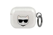 Mobil - Andet Tilbehør - Karl Lagerfeld Glitter Choupette case for AirPods 3 - silver - 3666339009151