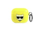 Mobil - Andet Tilbehør - Karl Lagerfeld Choupette Case for AirPods 3 - Yellow - 3666339009243