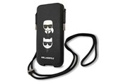 Mobil - Covers & Cases - Karl Lagerfeld Saffiano Ikonik Karl&Choupette Head 6.1'' Handbag - Black - 3666339018696