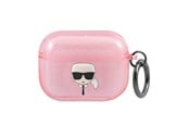 Mobil - Andet Tilbehør - Karl Lagerfeld Glitter Karl's Head Case for AirPods Pro - Pink - 3666339030322