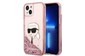 Mobil - Covers & Cases - Karl Lagerfeld Glitter Karl's Head case for iPhone 14 Plus - pink - 3666339086893