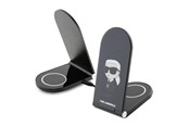 Mobil - Adaptere & Opladere - Karl Lagerfeld Ikonik MagSafe 15W inductive charger foldable 2in1 - black - 3666339113025