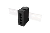 Switch - Lanberg Switch PoE Extender DIN-GE4-BT-90W 1xIN 3xOUT Gigabit Ethernet DIN Rail BT 90W Metal Clips - DIN-GE4-BT-90W