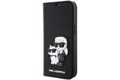 Mobil - Covers & Cases - Karl Lagerfeld KLBKP14LSANKCPK iPhone 14 Pro 6.1" bookcase black/black Saffiano Karl & Choupette - 3666339122805