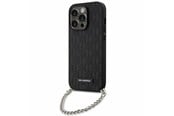 Mobil - Covers & Cases - Karl Lagerfeld KLHCP14LSACKLHPK iPhone 14 Pro 6.1" black/black hardcase Saffiano Monogram Chain - 3666339122881